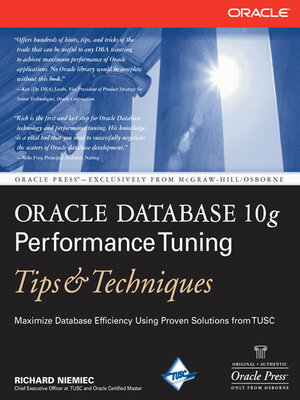 cover image of Oracle Database 10g Performance Tuning